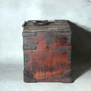 Antique Japanese Kake-Suzuri Keyaki Wood Calligraphy Writing Box Iron Hardware7