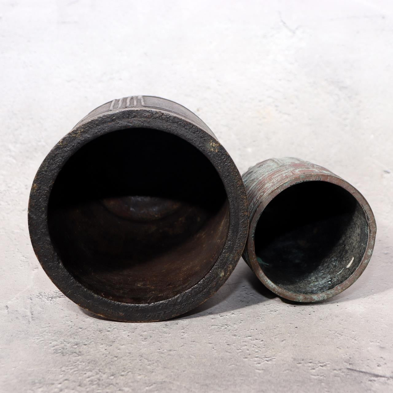 Japanese vintage Temple Bell Hansho Tsurigane Two Bronze Buddhist Sound Chime7