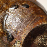 Antique Early Joseon Dynasty Iron Glaze Tokkuri Sake Bottle Brown Pottery KRS1799