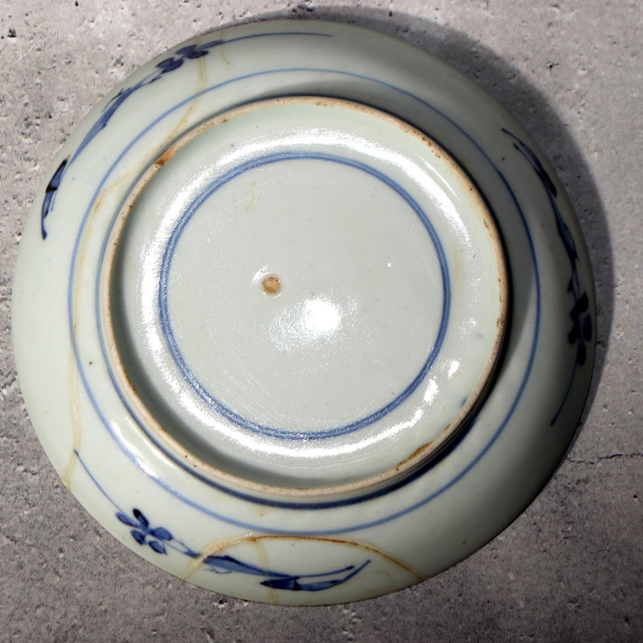 Antique Japanese KoImari Porcelain Dish Flower Cart 17th C. Edo Repair IP1281