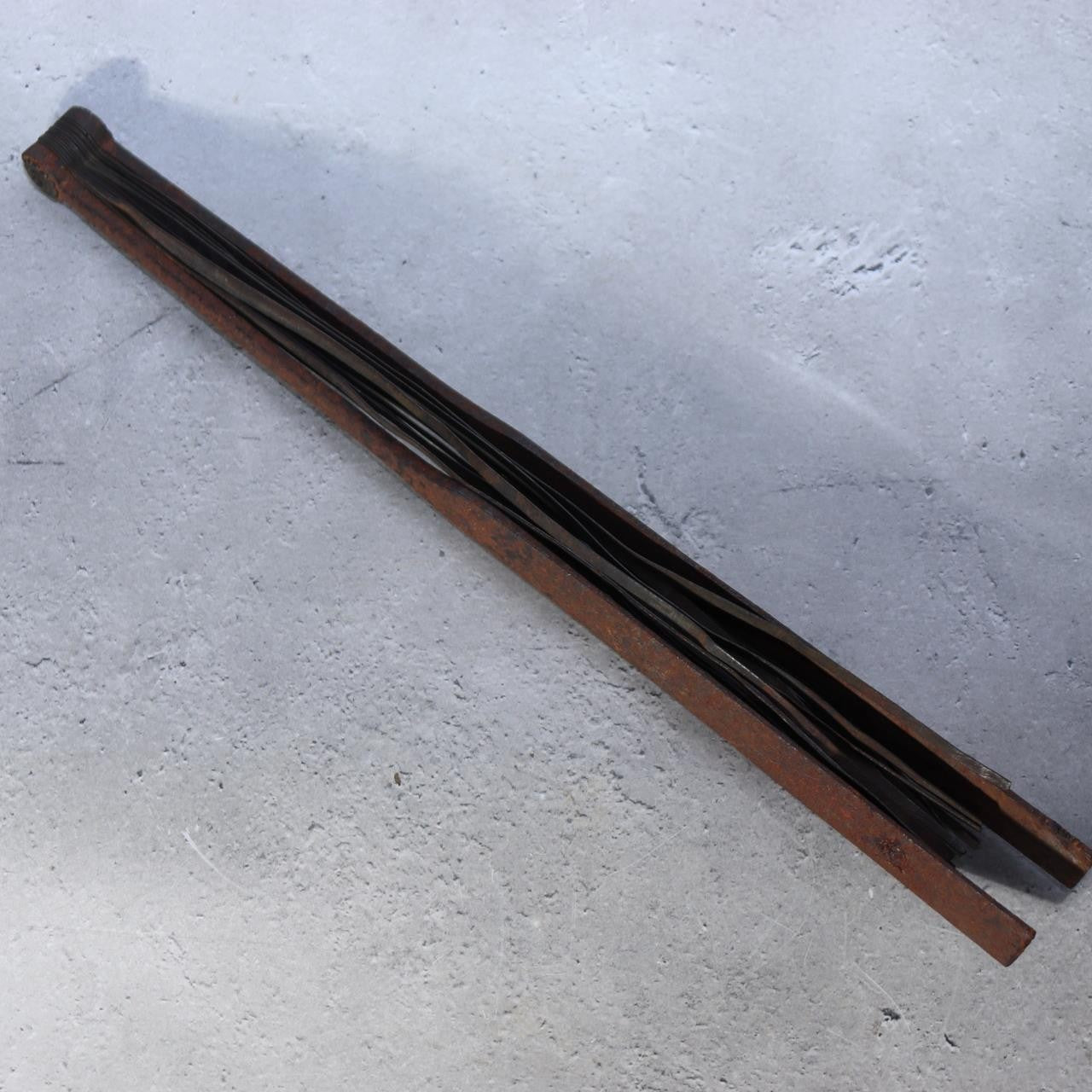Authentic Edo Period Japanese Samurai Tessen Solid Iron Fan 33cm Daimyo Artifact2