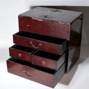 ​Antique Late Edo Meiji Japanese Cedar Wood Ko dansu Small Chest Tansu WO6141