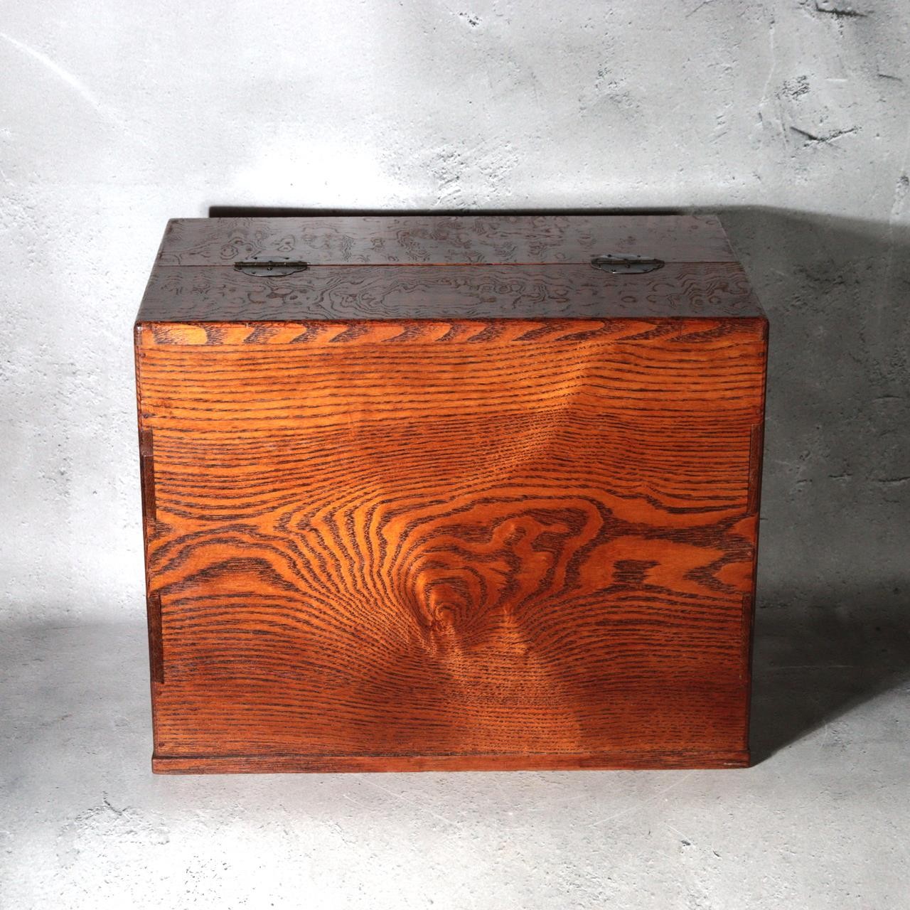 Vintage Japanese Tamamoku Wood Haribako Sewing Box Ko dansu WO6287