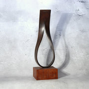 Vintage Artisan Signed "TAZIMA" Modern Abstract Bronze Sculpture - Late Showa6