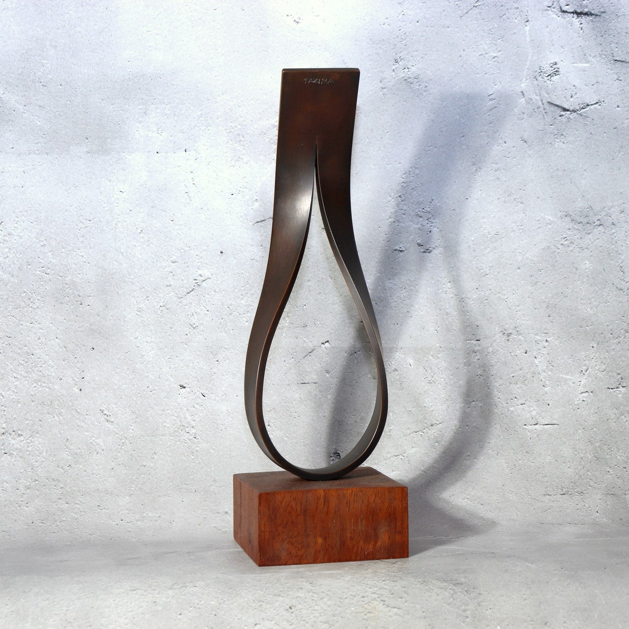 Vintage Artisan Signed "TAZIMA" Modern Abstract Bronze Sculpture - Late Showa6