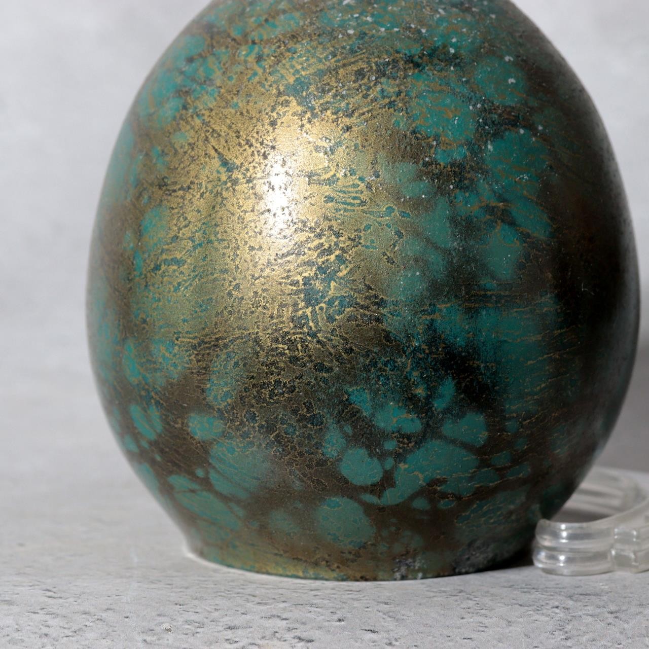 Japanese Bronze Bud Vase Green and Gold Patina Flower Holder BV77612
