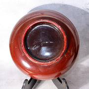 Vintage Japanese Lacquerware Large Lidded Bowl Neko Tora Tiger Bamboo WO6024