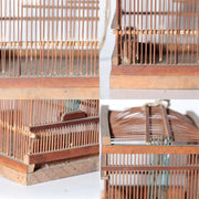 Vintage Japanese Wooden Miniature Set Birdcage Tea Utensils Maki-e Box WO667-27
