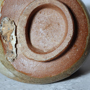 Antique Japanese Karatsu Tea Bowl Chawan Kihara Kiln Distorted Shape Box PCP27712