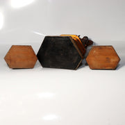 Japanese Vintage Amida Sanzon Buddhist Statue Set 3pc Gilt Wood 28.6cm Zen BT2448