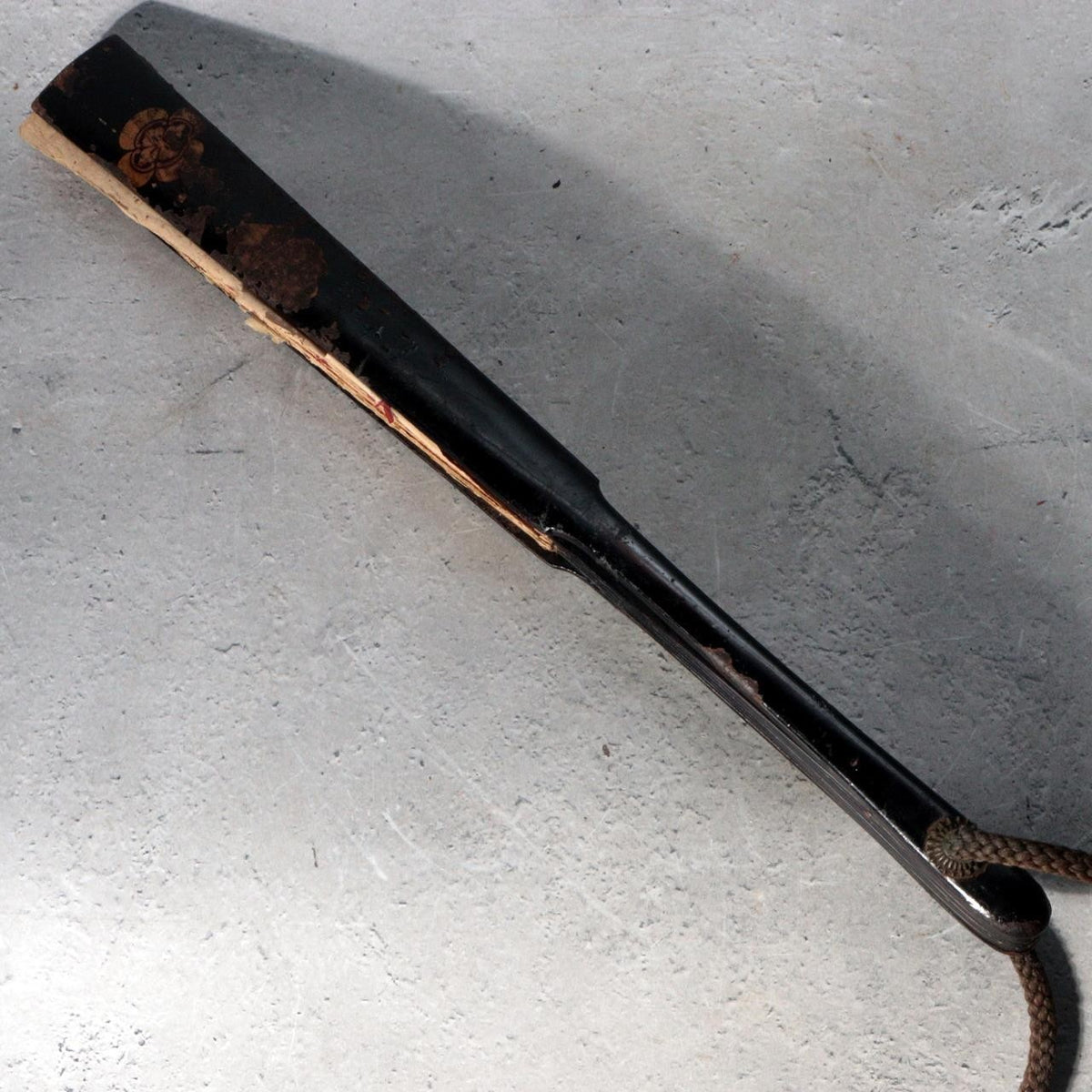 Antique Edo Japanese Iron Gunsen War Fan Big Dipper Sun Kamon Samurai BOSa772