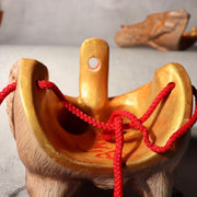 Japanese Wood Mask Bakedanuki Yokai Monster Signed Yoshino Tadao Market Fresh16