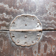 Antique Japanese Haribako Sewing Box Meiji Keyaki/Tamo Wood Brass Hardware Drawe20