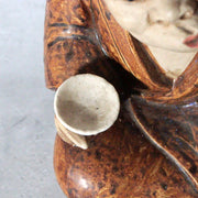 Vintage Japanese Shigaraki Ware Ceramic Figurine Hyottoko Sake Drinker PCP31010