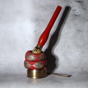 Japanese Vintage Shinto Suzu Bell with Braided Worship Rope Shrine Tassel 99cm8