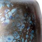 Vintage Showa Takaoka Copperware Bronze Vase Masaharu Blue Gold Mottled BV77213