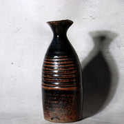 Antique Japanese Seba-yaki Pottery Tokkuri Sake Bottle Nagano Shinshu Vase7