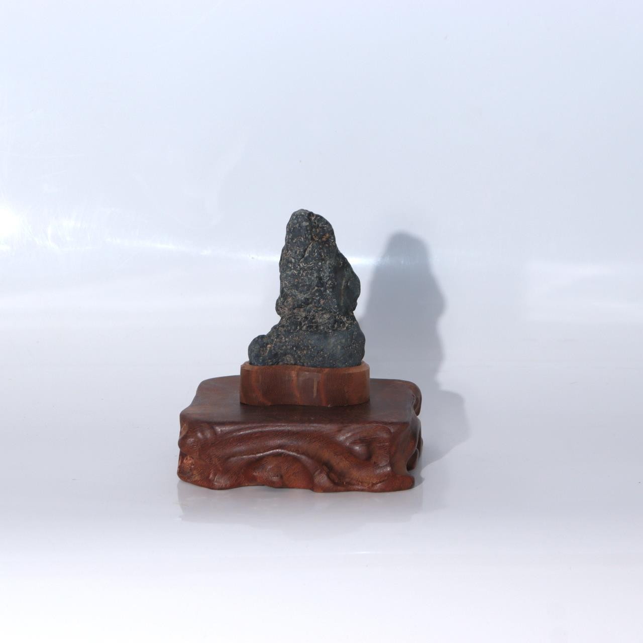 Japanese Vintage Wooden Suiseki Display Stand Base Karaki Wood Root Set of 27