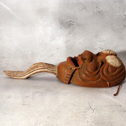 Vintage 1937 Japanese Wood Carved Noh Mask Okina Ise Shinen Shinmen Kagura5