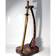 Vintage Japanese Sword Stand Katana Kake Makie Lacquer Phoenix Motif2