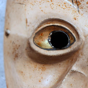 Japanese Wooden Noh Mask Otobide Demon God Gold Eyes Kagura 21cm MSK52914