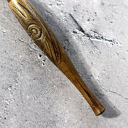 Meiji Period Japanese Kiseru Bamboo Smoking Pipe Dragon Relief WO64014