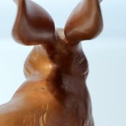 Japanese Vintage Cast Bronze Rabbit Figurine Okimono Signed Hare Statue BOSa458