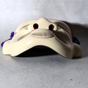 Japanese Carved Wooden Bitchu Kagura Mask Polychrome Tomobako MSK5488