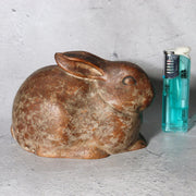 Vintage Japanese Hand-Carved Wood Rabbit Sculpture Early Showa Realistic Mastery14