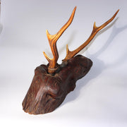 Japanese Deer Antler Sword Stand Katana Kake Stag Horn Natural Wood Burl 47cm11