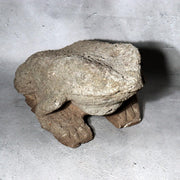 Japanese Carved Porous Stone Frog Sculpture Garden Ornament BT2564