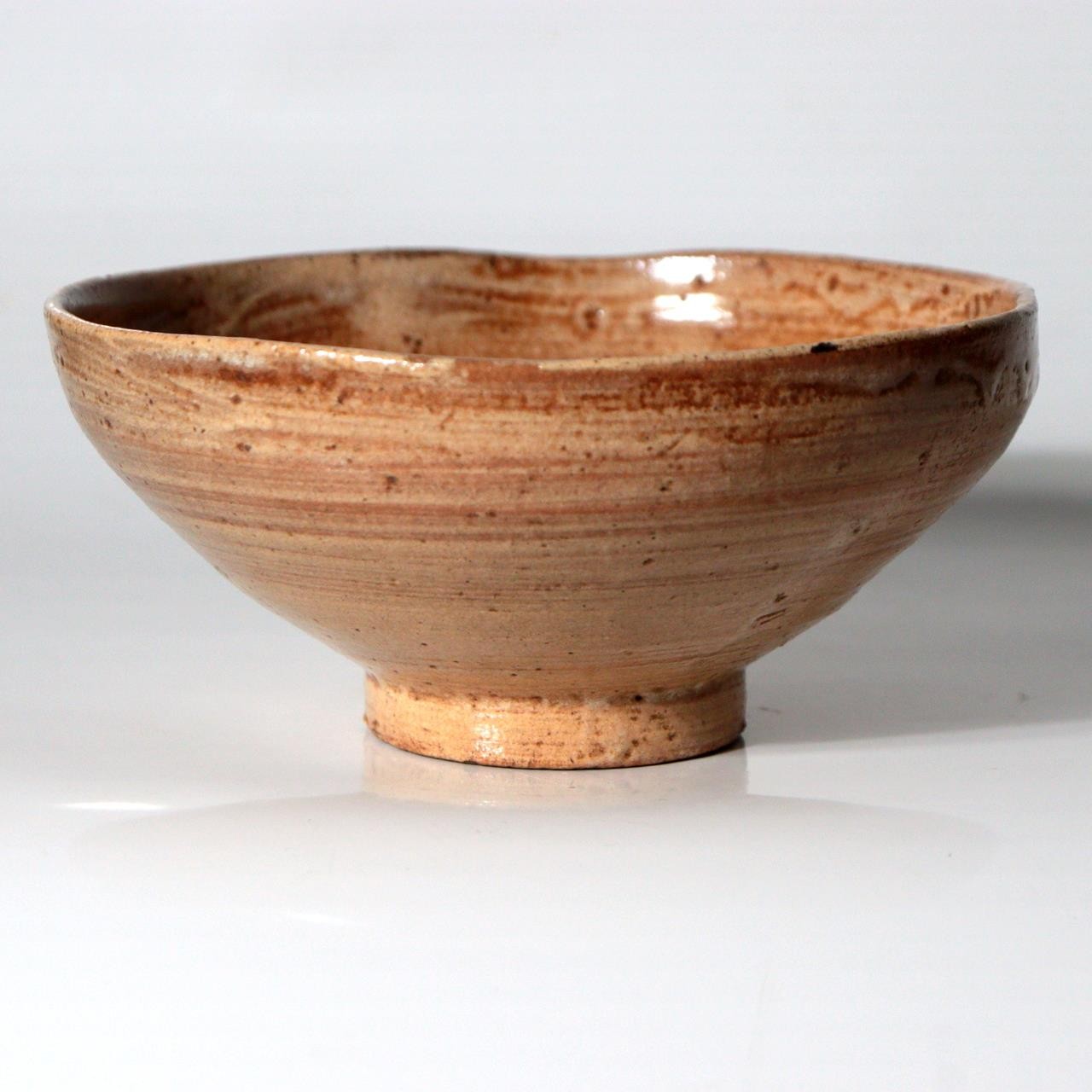 Antique Meiji Japanese Hagi Ware Pottery Matcha Tea Bowl Modern Box PCP3131