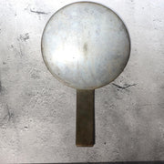 Japanese Antique Bronze Mirror Hand Mirror Bamboo Crest Signed Tenkaichi Edo Era7