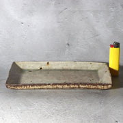 Contemporary Japanese Pottery Rectangular Plate Atsushi Ogata Hakeme Kohiki4