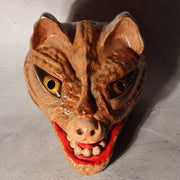 Japanese Wood Mask Bakedanuki Yokai Monster Signed Yoshino Tadao Market Fresh2