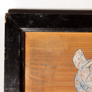 Japanese Antique 15 inches Ema Votive Tablet Wood Minogame Turtle Temple Shinto6