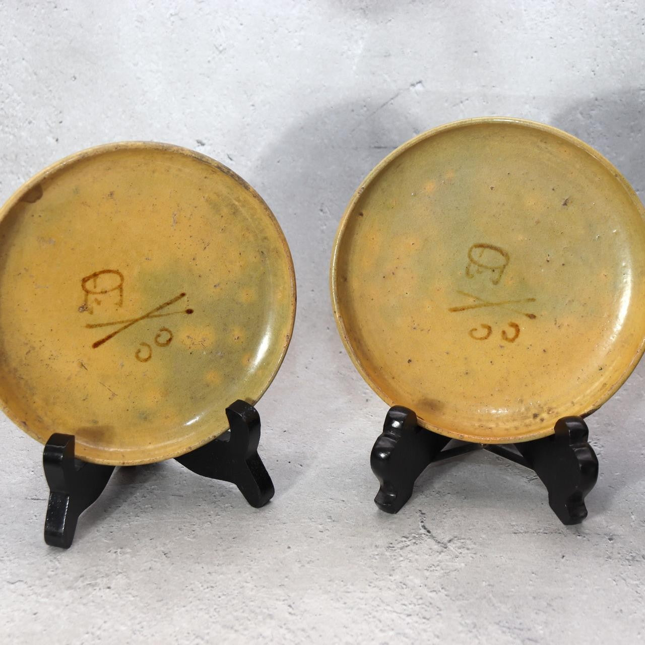 Antique Japanese Kyoto Ware Kyo-yaki Small Dishes Set of 3 Tea Ceremony Motif10