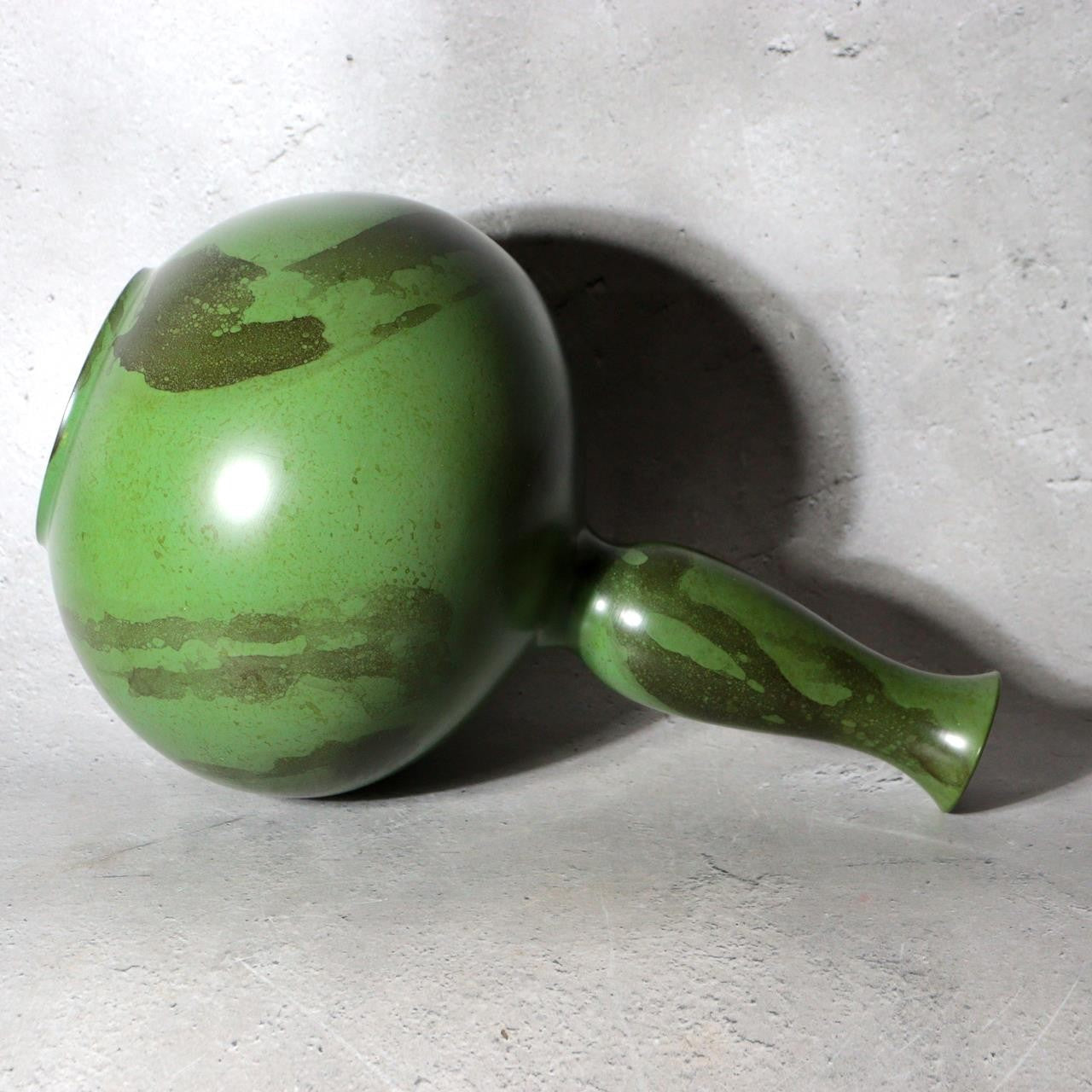Japanese Takaoka Cast Bronze Gourd Vase Keisuke Tomobako BV78311
