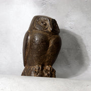 Japanese Bronze Owl Figurine Statue Okimono Hiromu Kojima 1982 Coin Bank BOSa6515