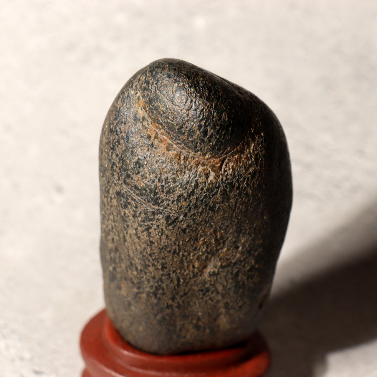 Japanese Suiseki Viewing Stone Genkai Jizo Buddha Figure 1976 Signed Daiza SS22318