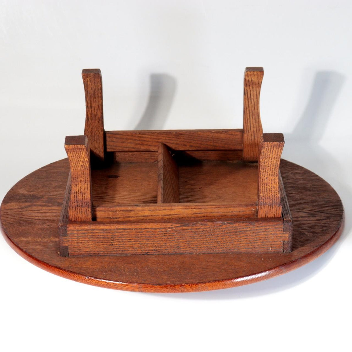 Vintage Japanese Wooden Miniature Chabudai Round Table Display Stand 11.6inch9