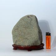 Vintage Japanese Suiseki Viewing Stone with Carved Wooden Daiza Base2