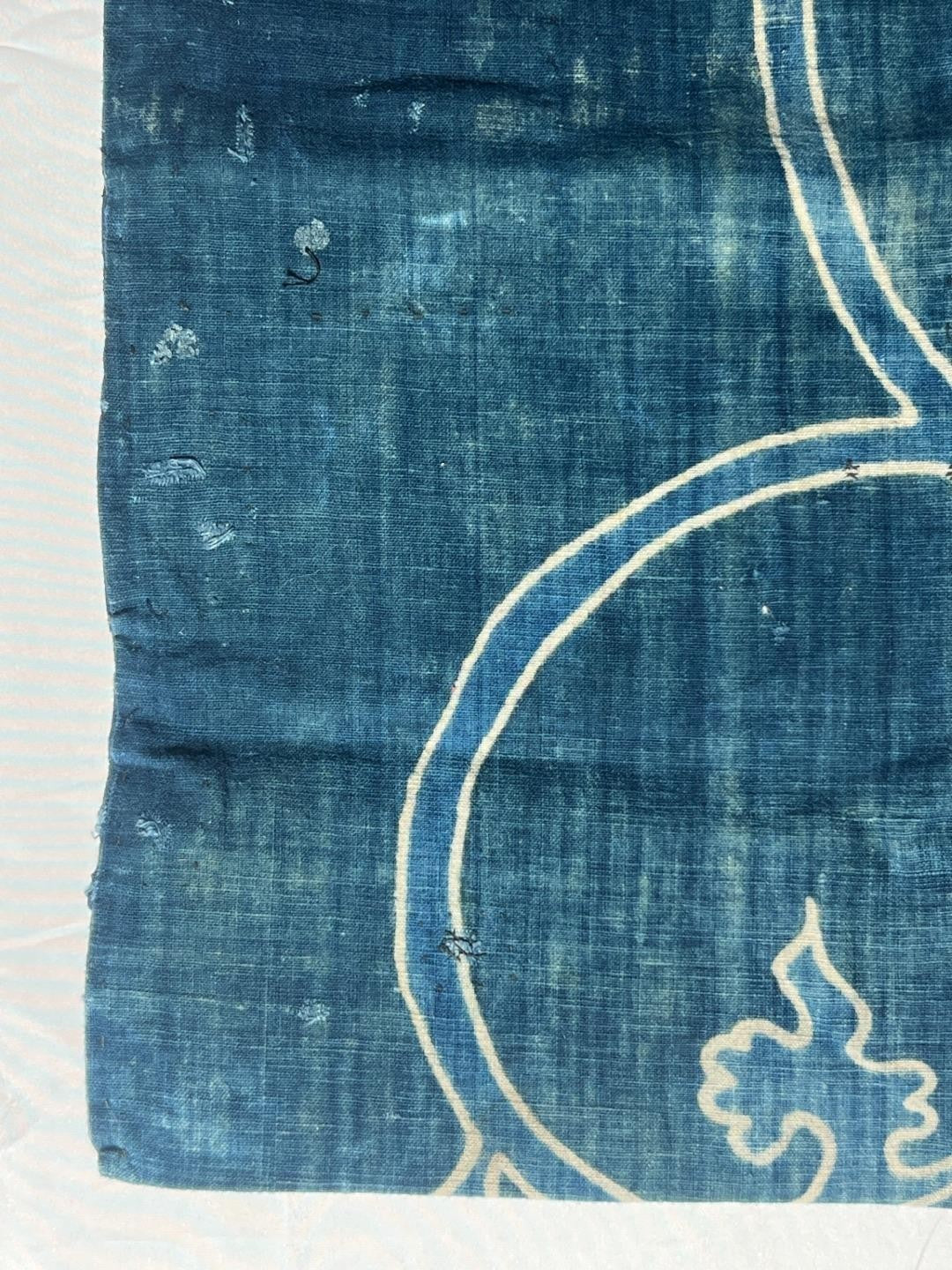 Antique Japanese Kofu Indigo Tsutsugaki Cloth Bag Old Textile BRKW190This is an13