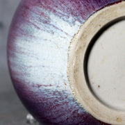 Japanese Ceramic Vase Peacock Glaze Masahide Matsuyama Kujaku Kiln PV31910