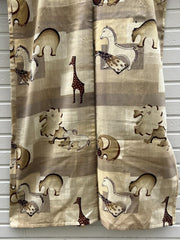 Vintage Japanese Yukata Kimono Animal Pattern Elephants Giraffes13