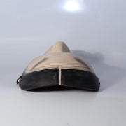 Japanese Carved Wooden Noh Mask Deigan Gold Eyes Signed with Mark Tomobako16