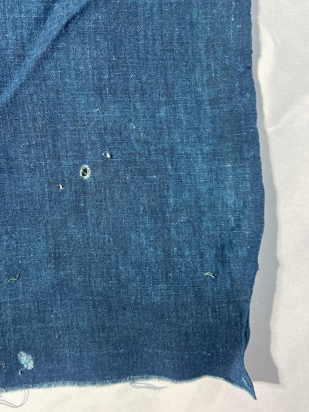 Antique Japanese Kofu Indigo Tsutsugaki Fabric Kaioke Shell Motif 145cm10