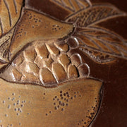 Japanese Bronze Vase by Yoshino Takeji & Takano Shizan Pomegranate Bird Design16