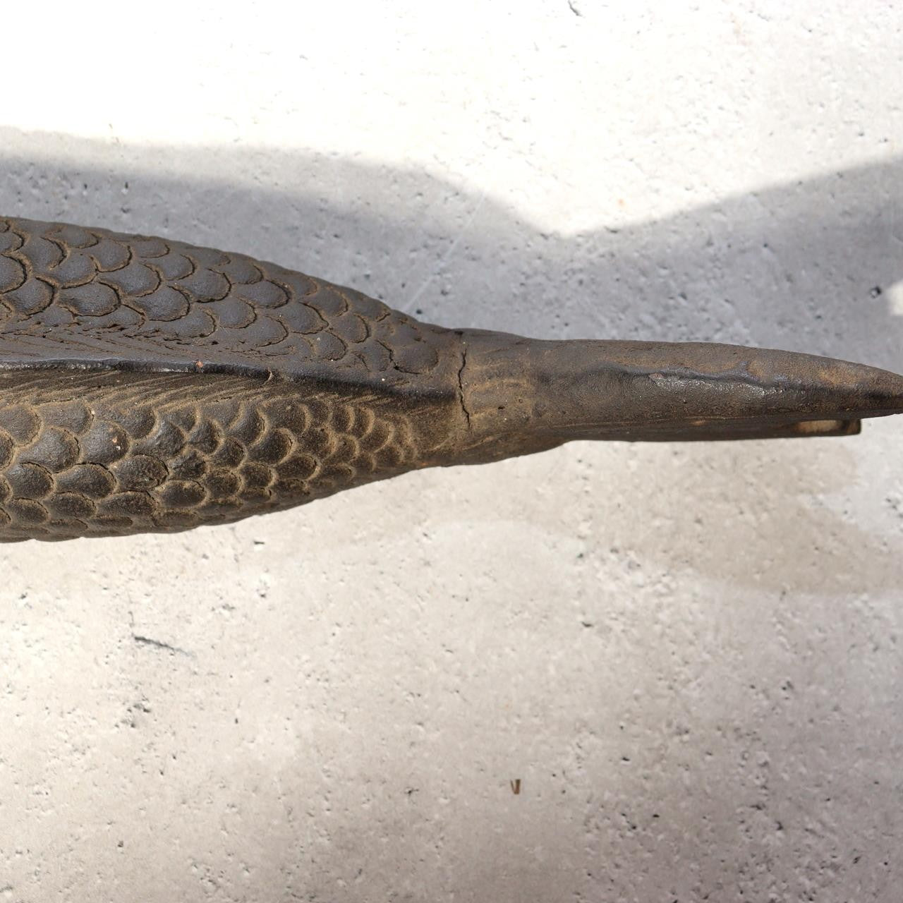 Vintage Japanese Ceramic Fish Wall Vase Jizai Kagi Yokogi Hearth Hook PV30715