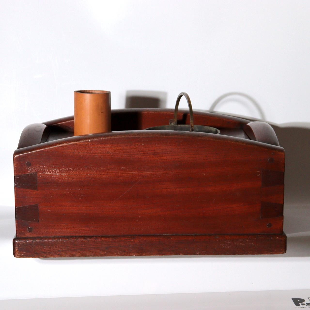 Antique Japanese Zelkova Wood Tabako bon Smoking Box Large WO6221